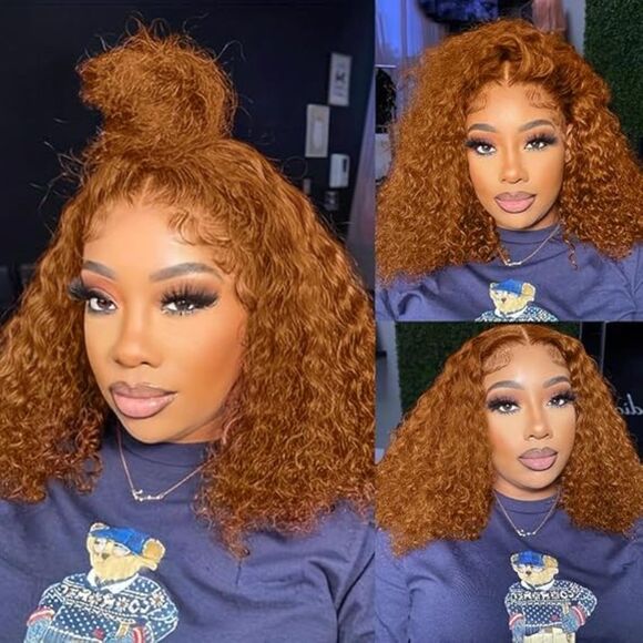 13X4 Lace Wig Pre Plucked Brazilian Human Hair 180% Density(8 inch) - Picture 1 of 3